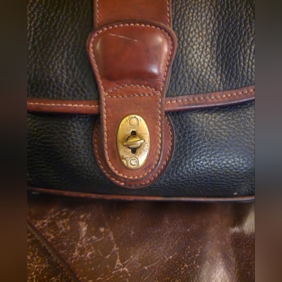 Vintage Coach Sheridan Crossbody 4JM-4224 Pebbled Navy Blue Made In Costa Rica - Picture 2 of 10